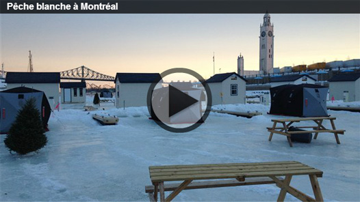 Vidéo de Radio-Canada au village de pêche blanche